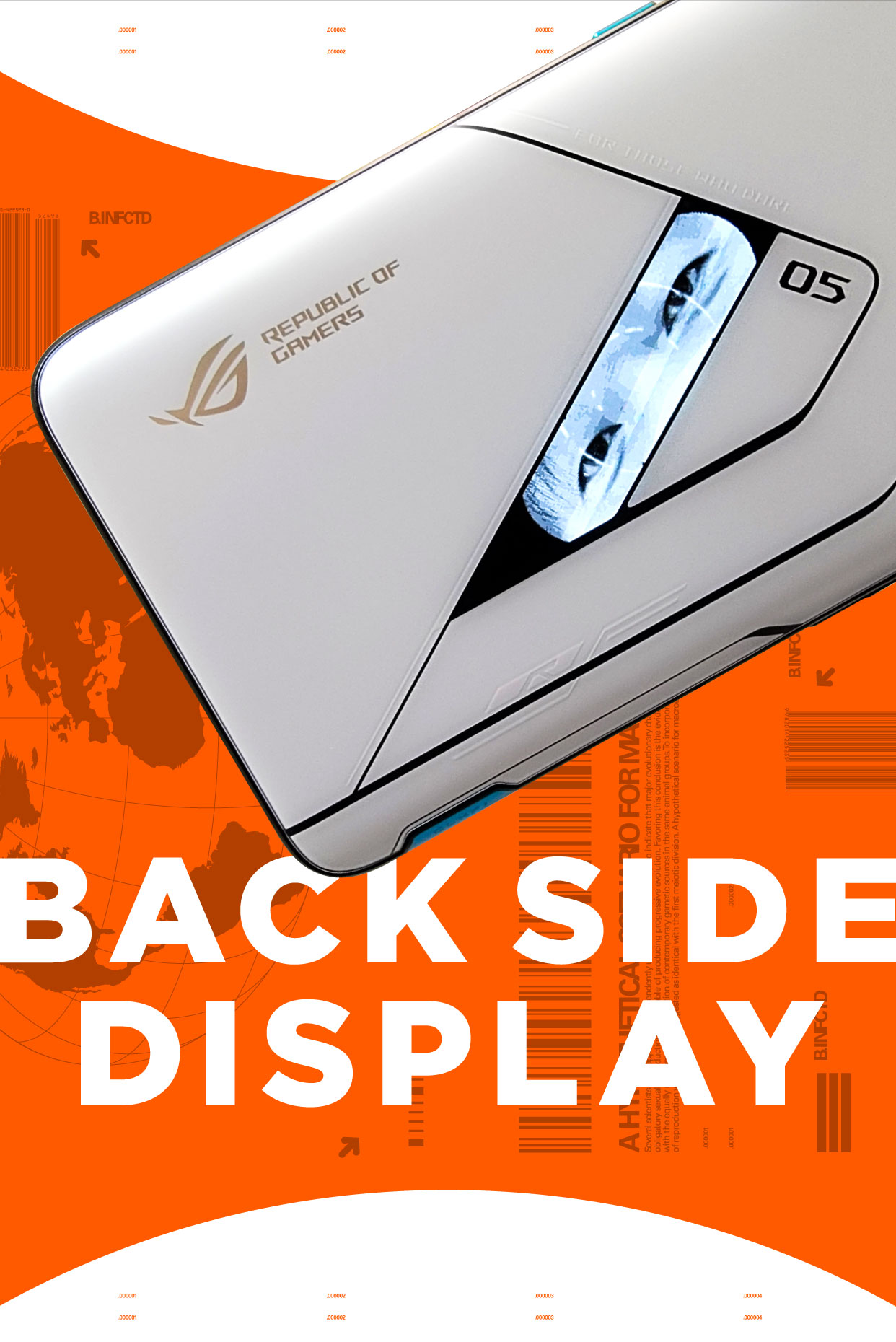 ROG Phone 5 Ultimateの裏面ディスプレイが楽しい