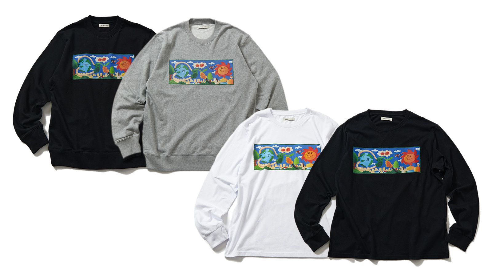 Connect Graphicスウェット（黒/グレー）：1万1990円<br/>Connect GraphicロンT（白/黒）：6996円<br />” class=”wp-image-83435″/><figcaption class=